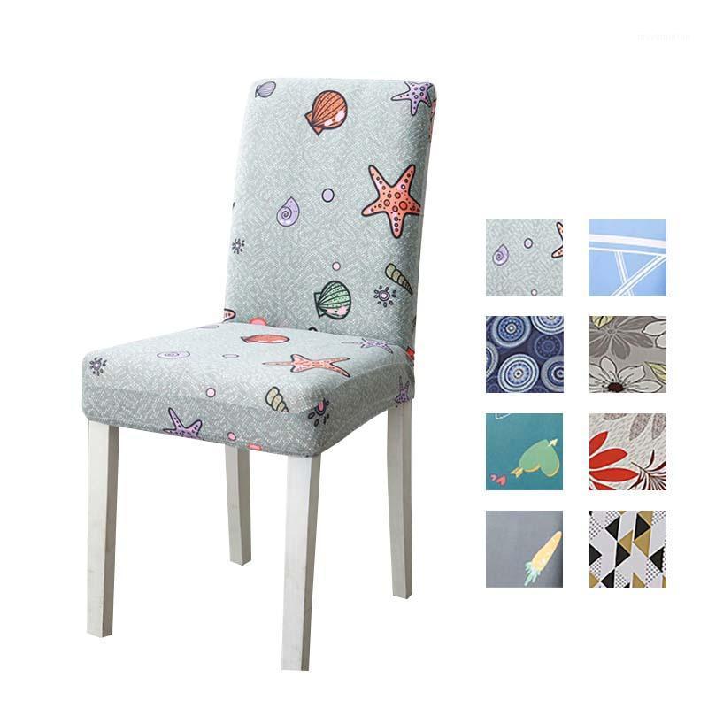 

Printing Dining Chair Cover Spandex Elastic Wedding Party Chair Protector Covers Removable Washable Slipcover Stretch Seat Cover1