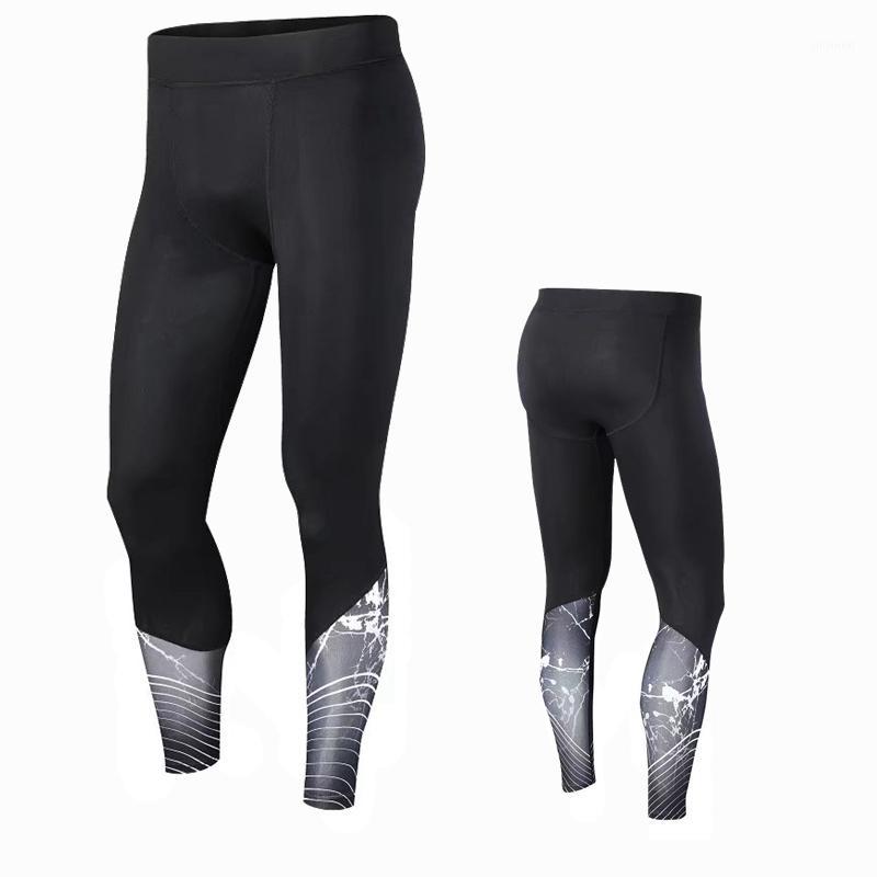 

2020 Men Soccer Training Pants Joggings Football Cropped 3/4 Leggings Mens Sports Running Fitness Tights Compression Trousers1, As pic