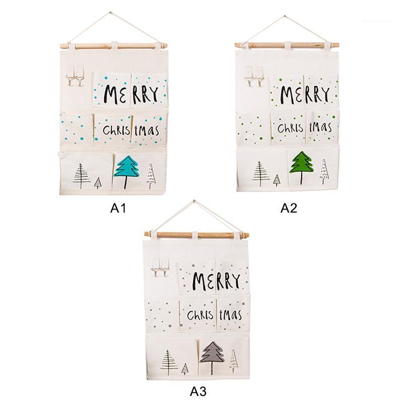 

Over Door Wall Organizer Merry Christmas Bag Pocket Hanging Hanger Storage1