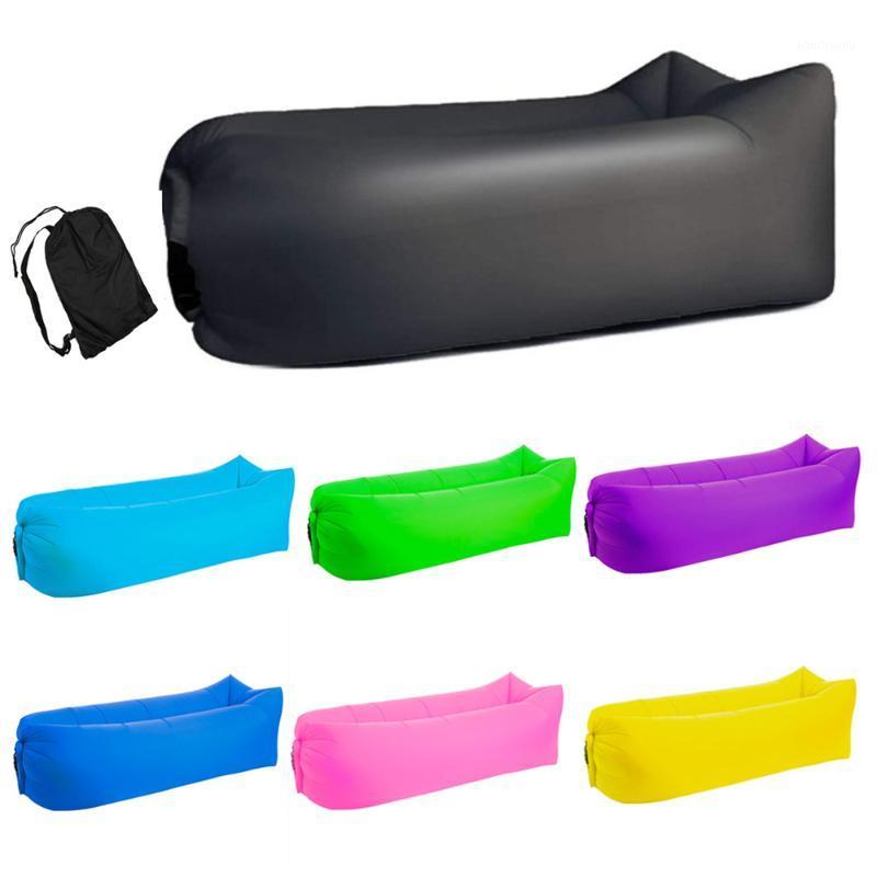 

Inflatable Lounger Air Chair Sofa Bed Sleeping Bag Couch for Beach Camping Lake Garden ultralight camping inflatable sofa1