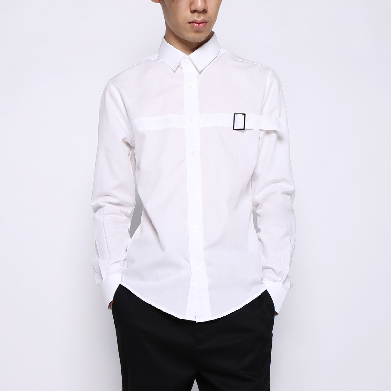 

2021 New S-6xl!! Occasional Long-sleeve Personality Front Button Popular Stripe Shirt Type Men of Fine Summer Cotton. E7JE, White