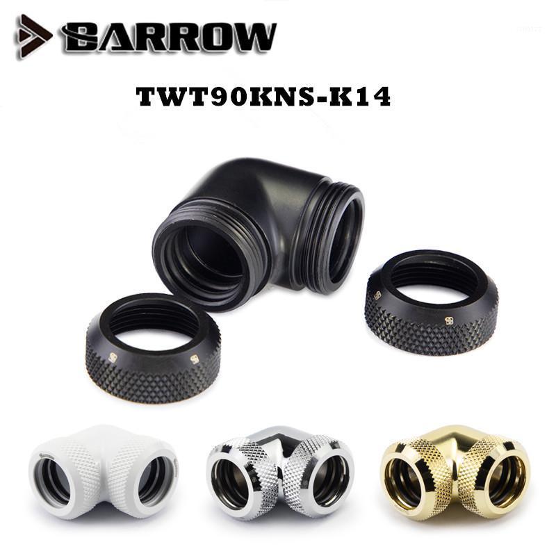 

4PCS Barrow14MM quick twist 90 degree double head hard tube quick twist TWT90KNS-K14 silver / white / silver gold1