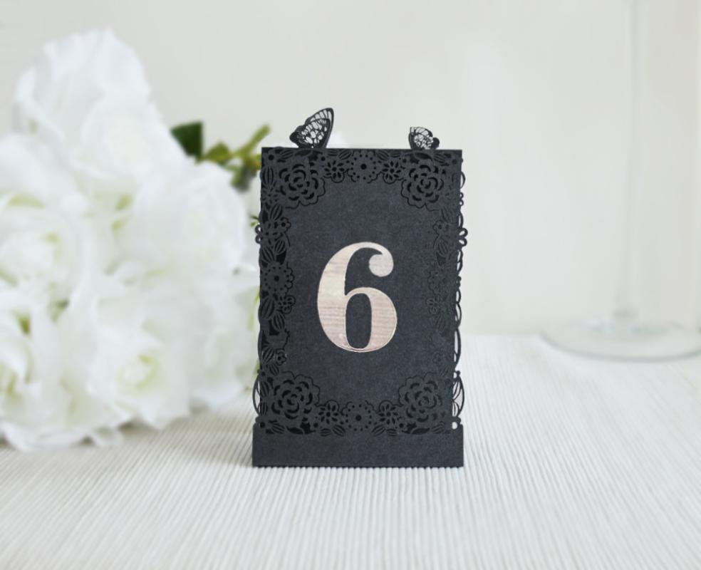 

10pcs/lot more colors special self designed table number card for wedding party decoration