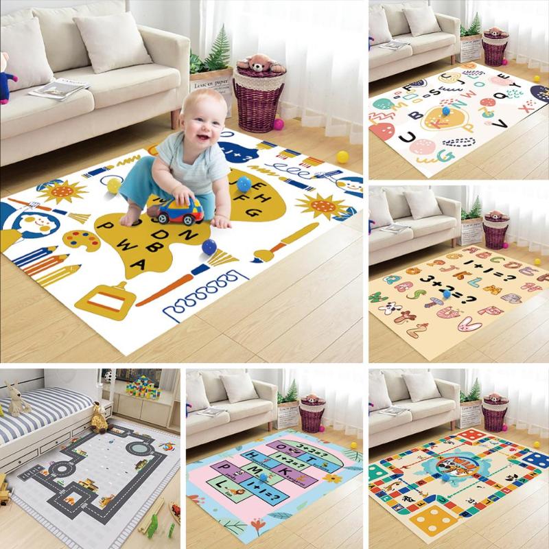 

Children's Baby Rugs Flannel Carpet Toys English Alphanumeric Learning Games Soft Floor Children Crawling Play Children's Carpet, D58