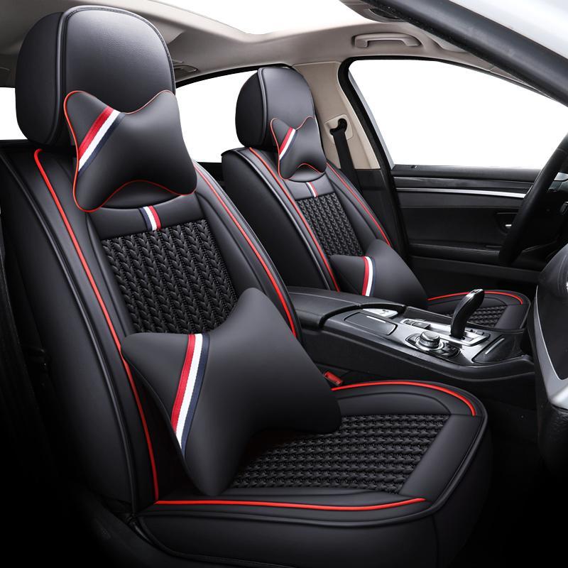 

ZHOUSHENGLEE ice silk 5 seats car seat covers for all models 3 5 6 cx7 cx-5 MX-5 cx-3 car accessorie seat cover1