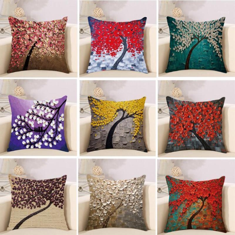 

45x45cm classical art Oil Painting Scenic Sezt Back Cushion Linen Cotton Pillow PillowCase Sofa Car Mats Home Decor Cushion Case1