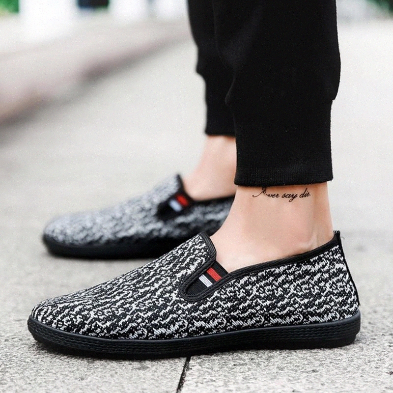 

Brand Men Shoes Summer Breathable Casual Men Shoes Mesh Slip On Loafers Flats Mans Shoes Fashion Black White Male Sneakers #R38q