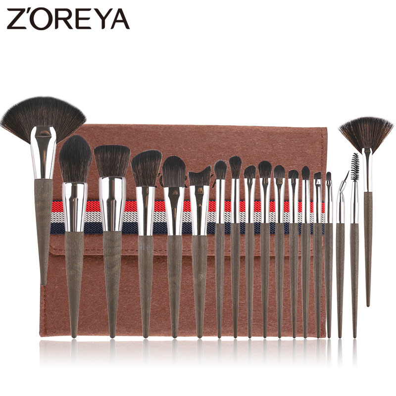 

ZOREYA 18Pcs Makeup Brushes Professional Synthetic Make Up Brush Set Powder Foundation Lip Eye shadow Cosmetic Tools Kit 201008