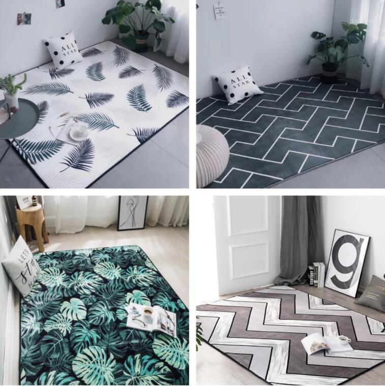 

INS Geometric Plush Nordic Rug and Carpets for Living Room Bedroom Floor Climbing Child Kid Baby Play Mat Bathroom Door Mat1, A10