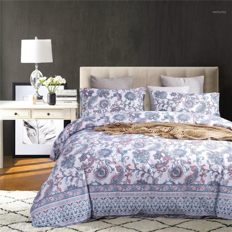 

Home Textile Retro printing duvet cover set bed cover comforter bedding set Queen King bed Bedclothes Quilt Pillowcase1, Violet