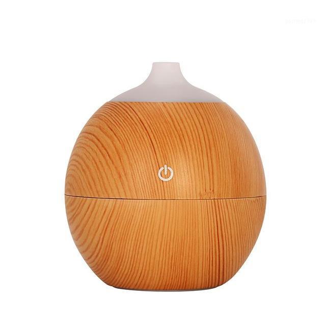 

Night lamp with diffuser 130ml USB wood Air Humidifier with Wood Grain 7 Color Changing LED Lights for home baby room gift1