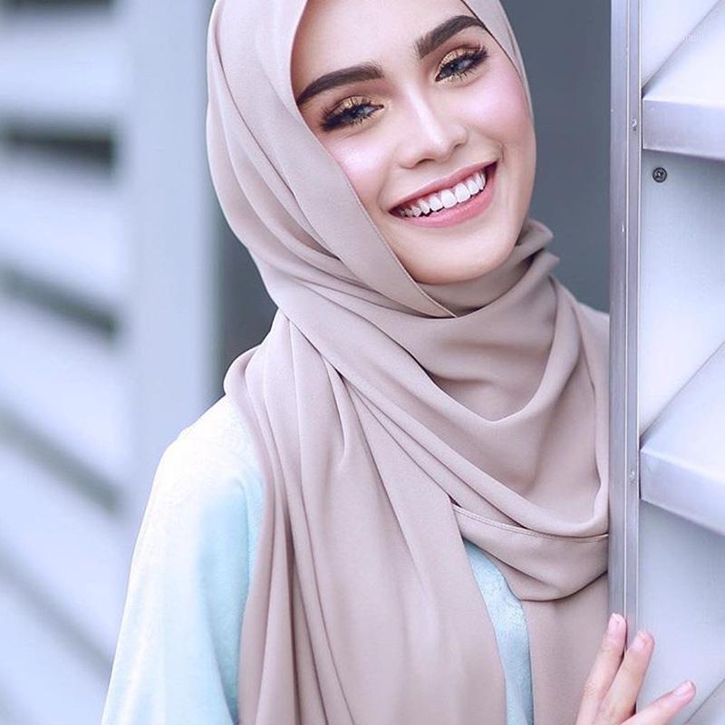 

Women plain chiffon scarf hijab wrap solid color shawls headband muslim hijabs scarves/scarf #YS1581