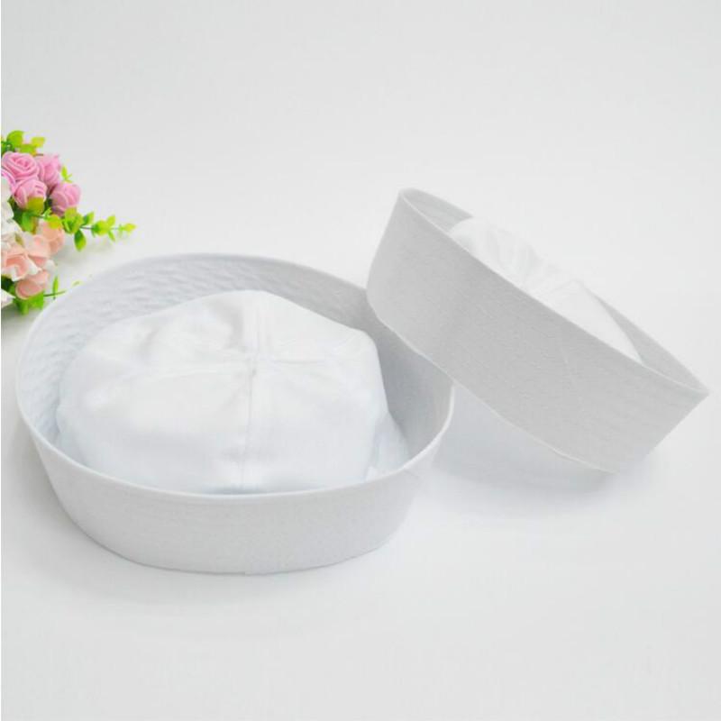 

2020 White Sailor Navy Hat Cap with Anchor for Fancy Dress Sailor Marine Doughboy Cap Hat for Adults and child matroos