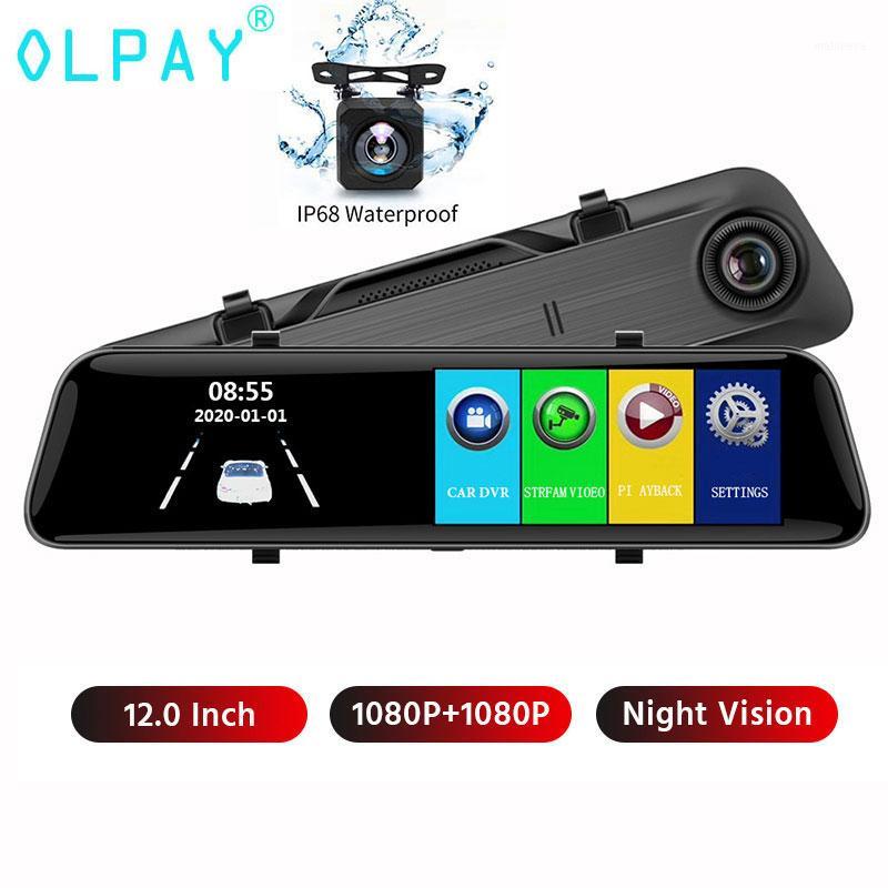 

OLPAY 12 Inch 1080P Car DVR FHD Rear View Mirror Car Camera Dual Lens Auto Video Recorder Night Vision Camcorder Dash1
