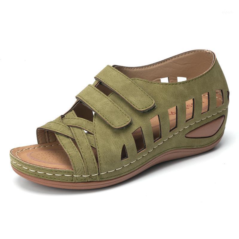 

2020 New Women Sandals Lostisy Large Size Women Cross Belt Breathable Pure Color Sandals Ankle-Wrap Sandalia Feminina Size35-431, Coffee