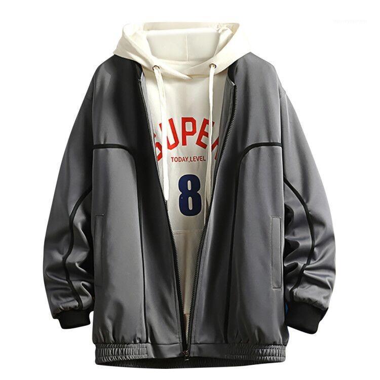 

British Style Mens Jacket Nice Men's Autumn Winter Casual Outwear Pure Colour Zipper Breathable Coat Cotton Solid Casual Jacket1, Black