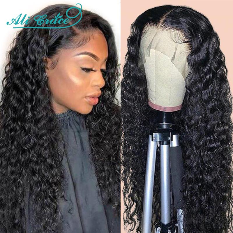 

Ali Grace Wigs Brazilian Deep Wave Lace Wigs 13x5 Deep Part Human Hair Lace Pre Plucked Hairline Human Hair Part, As pic