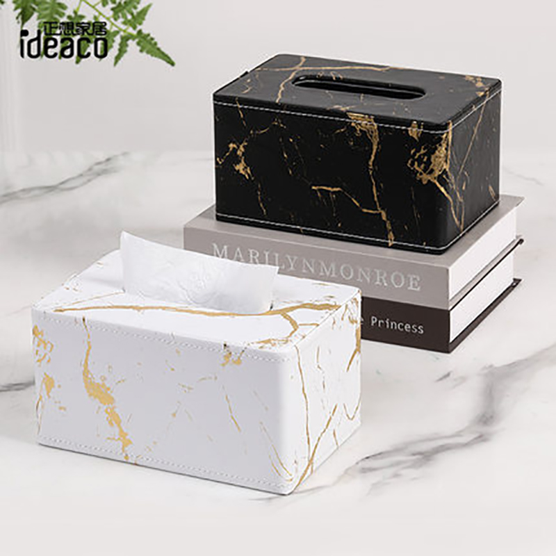 

Nordic Marble Tissue Box Kitchen Tissue Holder Paper Towel Dispenser Square Box Cover Napkin Holder Tissues Wipes Case FH024