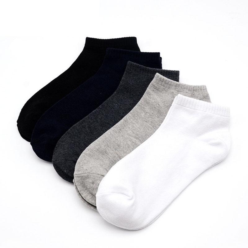 

MFERLIER men short Sock for foot length 29.5cm cotton Casual sock 5 colors1, Black