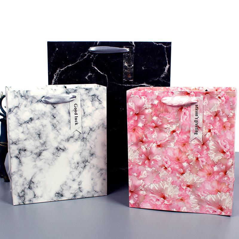 

New 10pcs Marble Pattern Gift Bags with Handles Christmas New Year Valentines Day Gifts Paper Bags paper Gift box