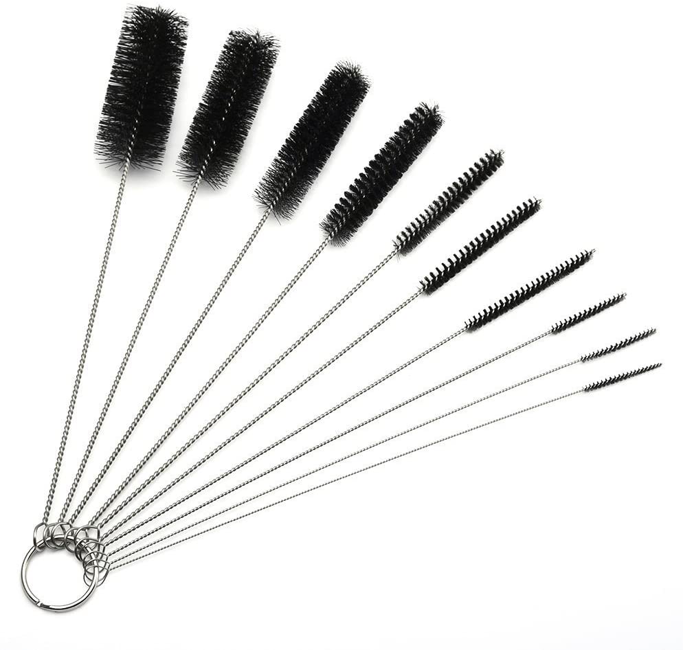

Hookah Smoking Pipes Cleaning Bottle Brush Set Long Straw Nylon Brush for Glass Bong Tobacco Water Pipe Shisha Tube Cleaner 10 in 1