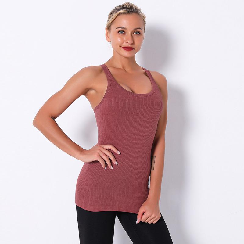 

Sexy Sports Women Underwear Fitness Running Outside Yoga Clothing Breathable Vest Bra Gym Workout Tank Training Top Girl Shirt, White