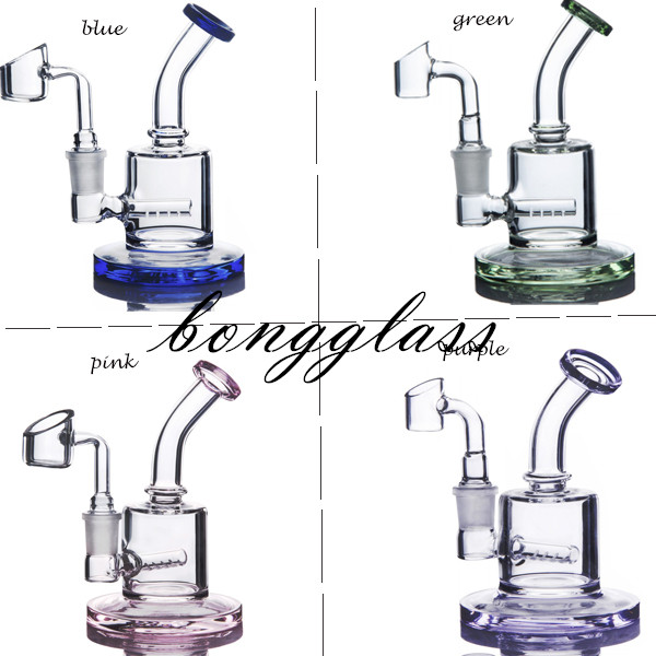 

Hookahs spiral perc Bong Green Smoke Pipe Blue Thick Glass Water Pipes Beaker Water Bongs Small Dab Rigs Oil With 14mm Joint