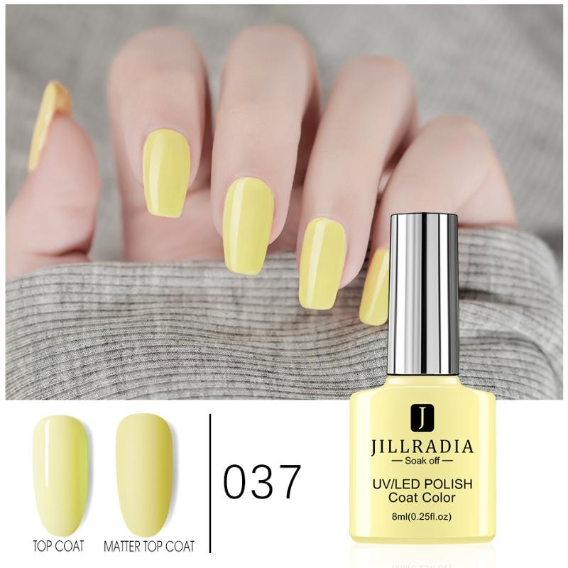 

ROHWXY 60 Colors Nail Gel For Manicure Soak Off Nail Gel Polish For Art Tools 8ml UV Hybrid Varnishes Art Painting, Top coat 10ml