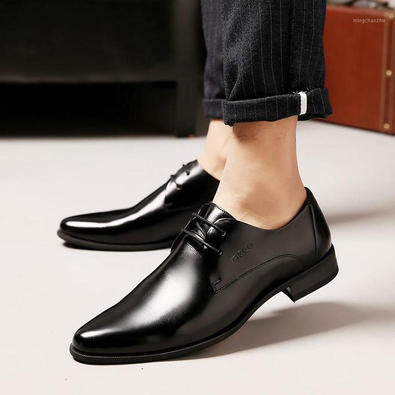 

OSCO Men Shoes Spring Summer Formal Genuine Leather Business Casual Shoes Men Dress Office Male Breathable Oxfords1, Ru0003