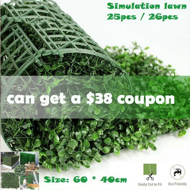 

60x40cm Artificial Topiary Hedge Plant, Privacy Hedge Screen UV Protected Suitable for Outdoor, Indoor, Garden, Fence Decor1, 25pcs