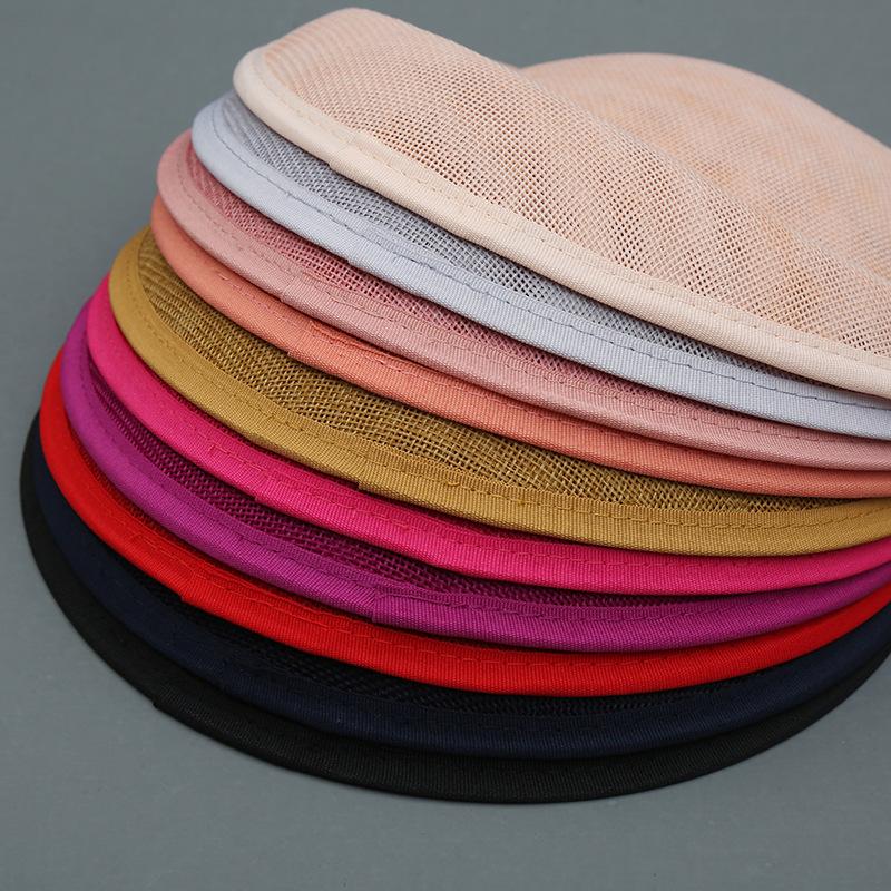 

Stingy Brim Hats Handmade Fascinator Bases Make Fasciantor Hat Imitation Sianamy Wedding Women DIY Hair Accessories Cocktail Millinery Cap, White