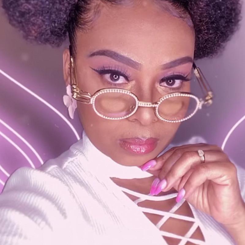 

vintage steampunk full crystal round sunglasses for women alloy shiny sun glasses men Rhinestones hip hop brand shades clear