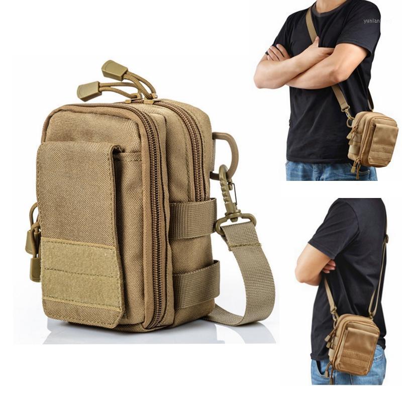 

Nylon Tactical Bag Shoulder Travel Bag Outdoor Sport Climbing Adventure Hunting Fishing Portable Molle Tool Gear1, Khaki