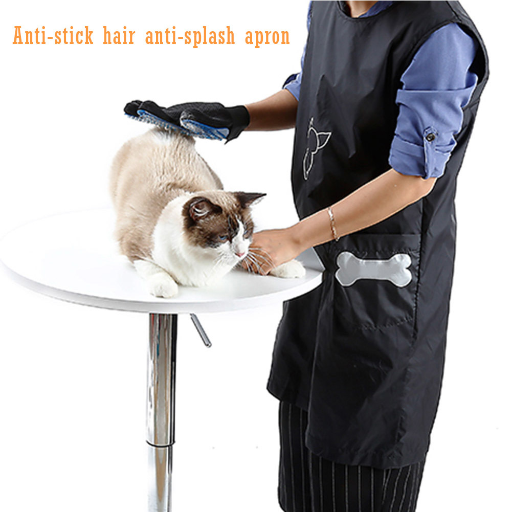 Pet Groomer Work Clothes Waterproof Nylon Grooming Apron With Pockets
