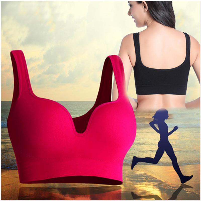 

soft Professional Women Yoga Top Tank Seamless Fitness Sports Bra Gym Vest 5 Colors With High Quality1, Black