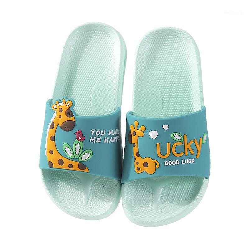 

Anti-slip Bathroom Shoes Boys Girls Slipper Cartoon Giraffe Slippers Soft Bottom Children Slippers Open Toe Home Indoor1, Blue