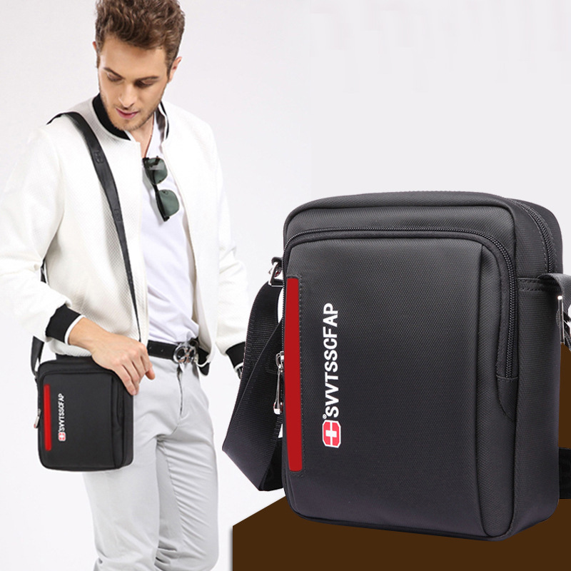 

Leather Army Leisure Women Knife Cloth Men's Factory Goods Business Swiss Bag Computer Oxford Shoulder Messenger Disam, Red