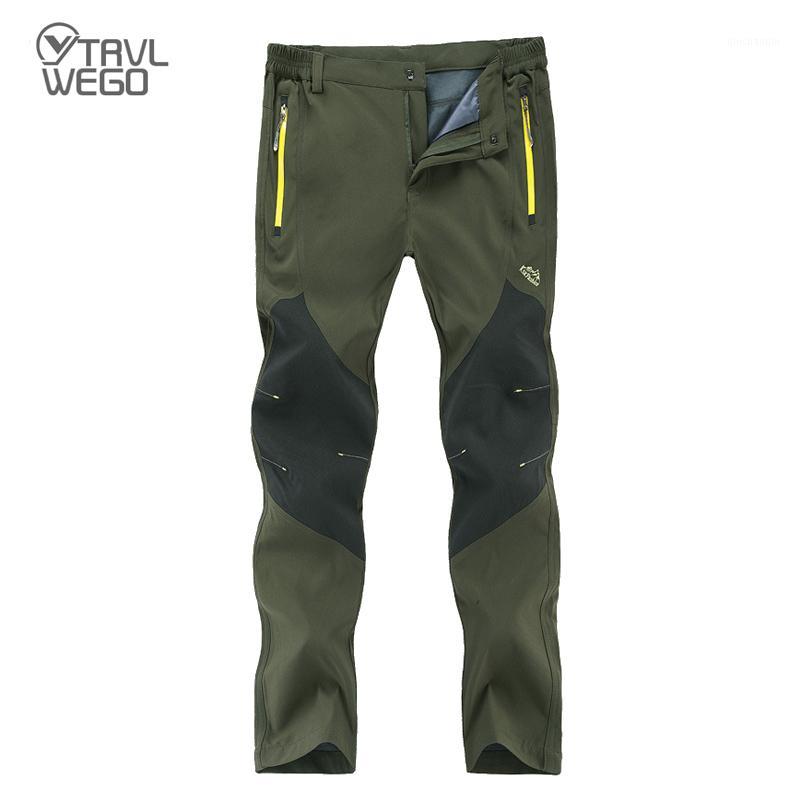

TRVLWEGO Outdoor Men's Elasticity Quick Dry Pants Ultra-light Hiking Climbing Camping Pants Windproof Waterproof Sports Trousers1, Men black