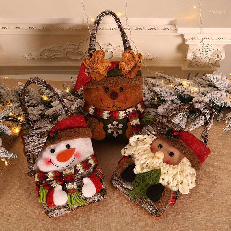 

Christmas Decoration Candy Bag Christmas Gift Bag Tote Gift Tote Santa Claus Snowman Candy Bagadornos de navidad#201