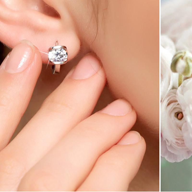 

Women's Small Elegant Stud Earrings For Women Fashion Jewelry Luxury Crystal Wedding Earrings Shiny Drill Women Stud