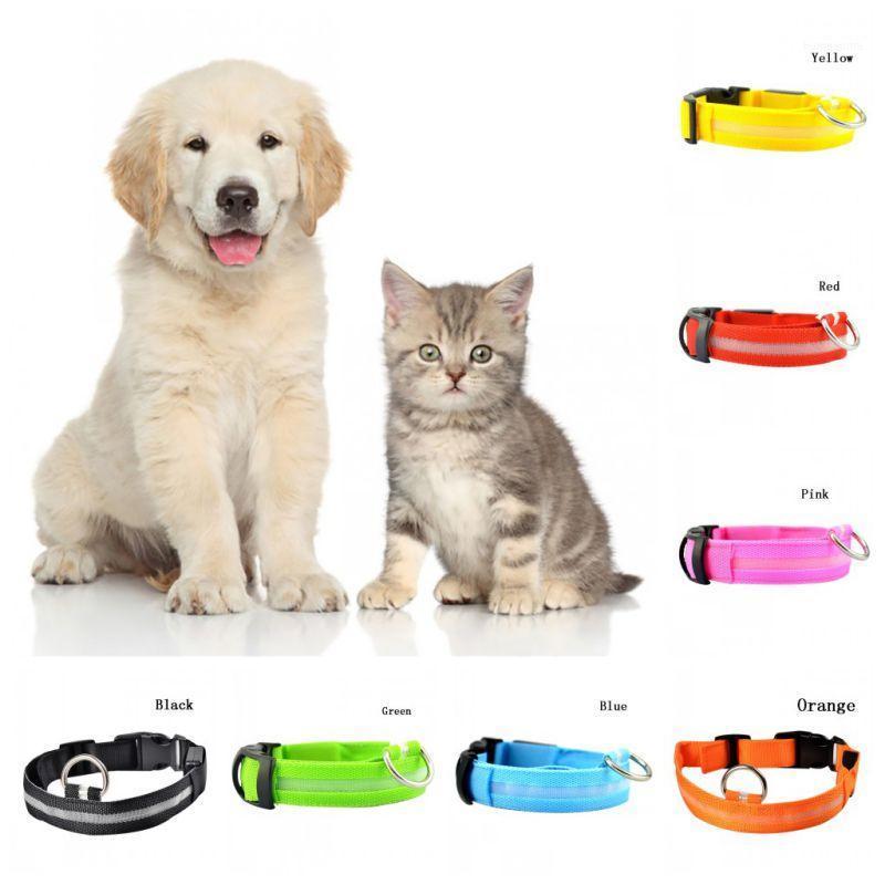 

USB Charging LED Dog Collar Anti-Lost Nylon Light Collar for Dogs Puppy At Night Cool Pug Dog Supplies1