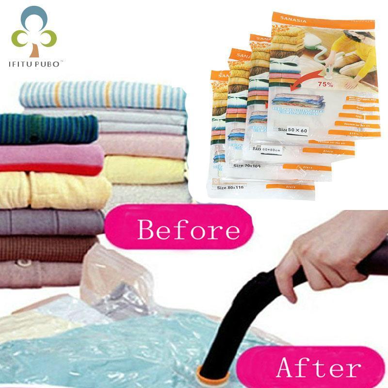 

Hot Sale Vacuum Seal Storage Bag New Space Saver Saving Clothes Pillows Storage Seal Vacuum Bags Compressed Organizer Bag ZXH1