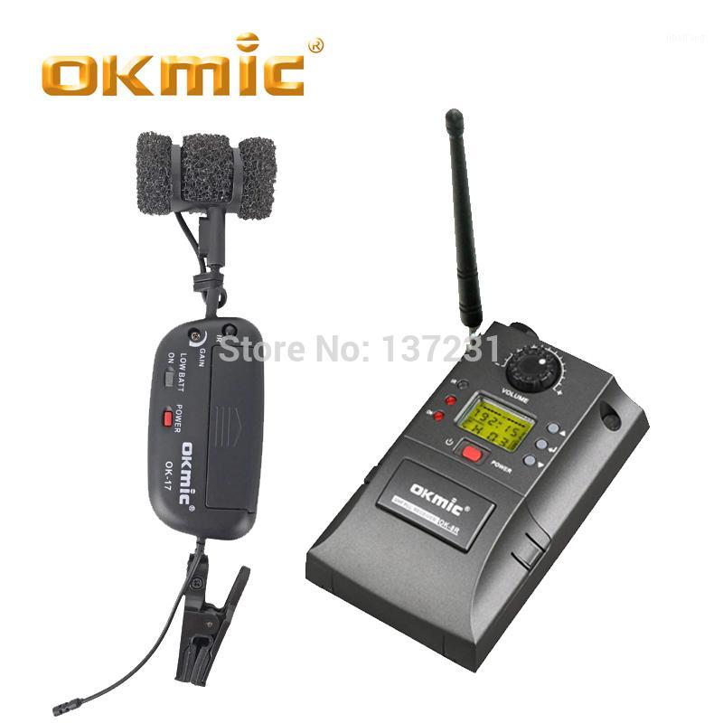 

OKMIC OK-8R/ok-17 Professional UHF PLL instrument Wireless System Microphone For Saxophone wireless mic audio 830MHz-842MHz1