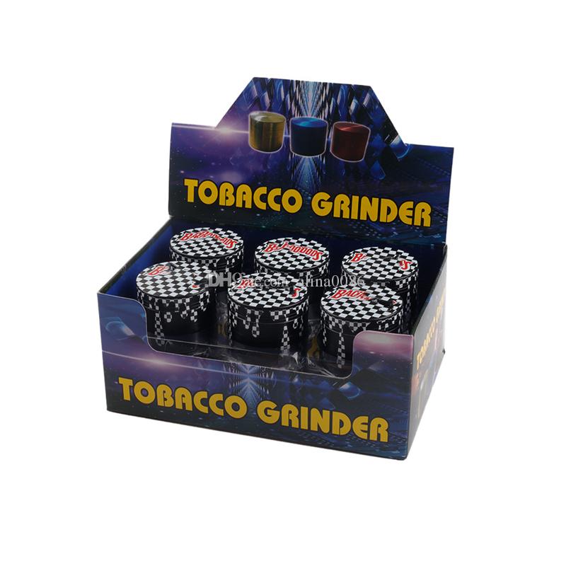 

Other Smoking Accessories New popular Letter herb grinder color printing 50MM Zinc Alloy 4 layers grinders creative water nest