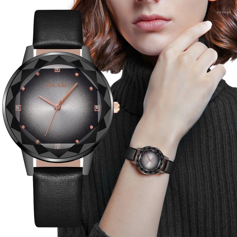 

Watch Women Rhinestone Fashion Women's Watch High Quality Luxury Leather Band Analog Quartz For Gift relogio feminino Q41