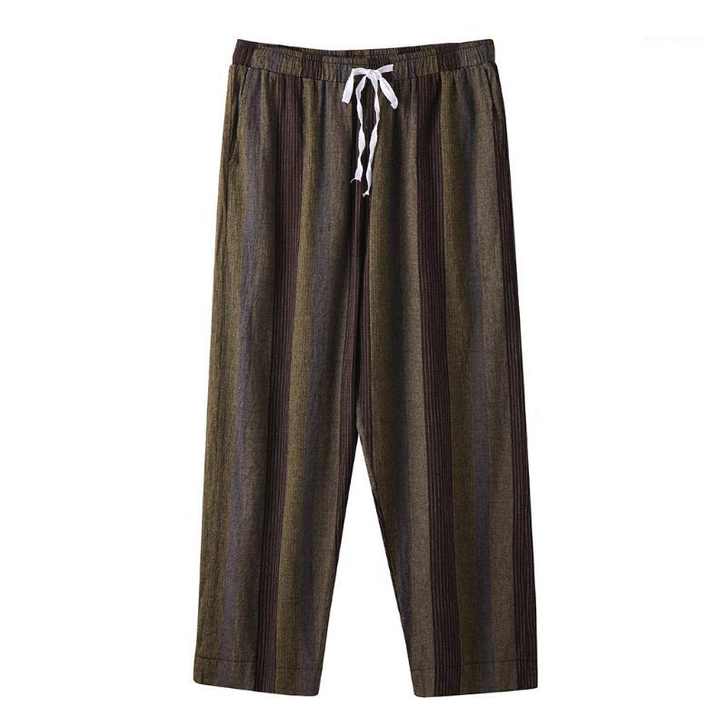 

Kleidung 2019 New Arrival Fashion Men's Casual Outdoors Striped Print Trouser Cargo Long Pants Dropshipping 151, Brown