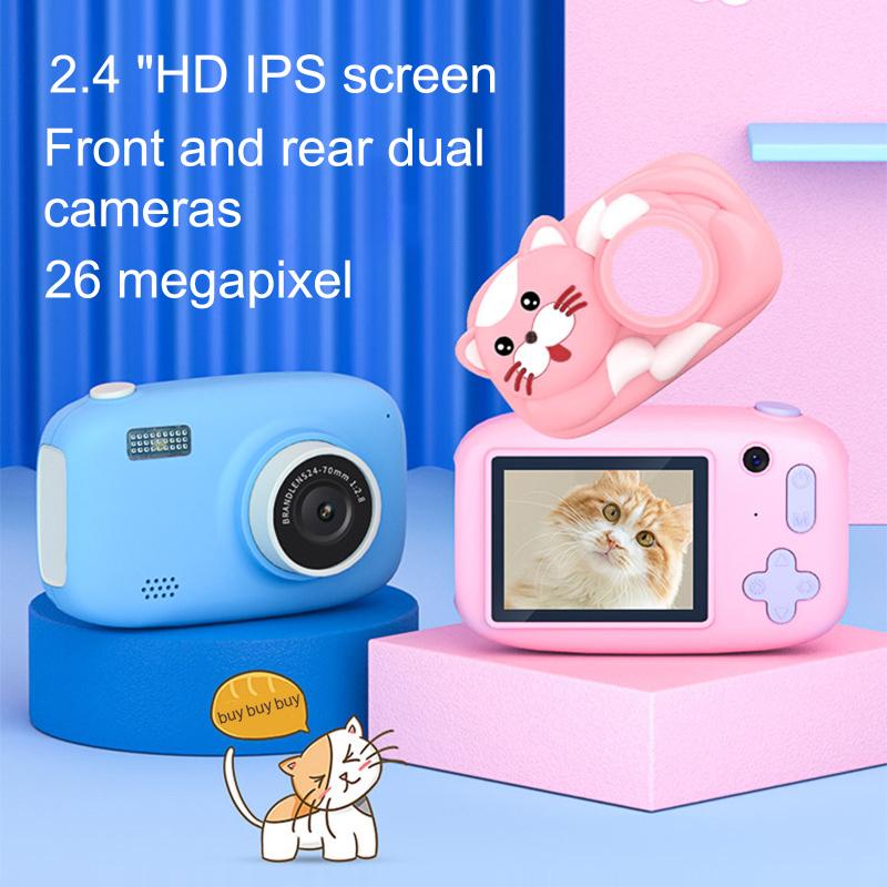 

Newest High Quality Kids Digital HD 1080P Video Camera Toys 2.4inch Color Display 2600W Pixel Kids Camera Birthday Gift Toys