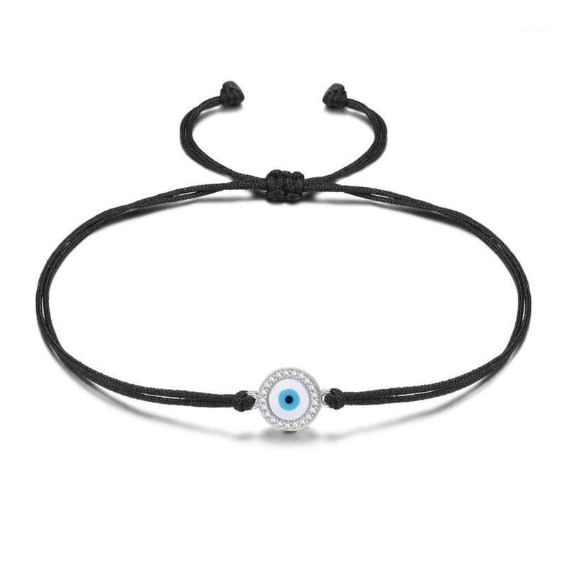 

CZ Crystal Copper Shells Evil Eye Charm Macrame Bracelet Women Men High Quality Zircon Stone Black Blue Red String Jewelry Gift1