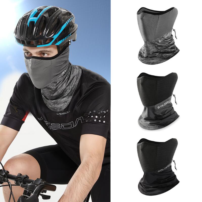 

Cycling Caps & Masks Summer Black Running Scarf Anti-UV Headwear Bicycle Bandana Sports Fishing Mask Cover Magic Ice Silk
