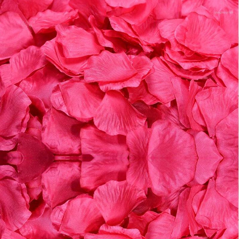 

Top quality 1000pcs Silk Rose Flower Petals Leaves Wedding Decorations Party Festival Table Confetti Decor1, Red white